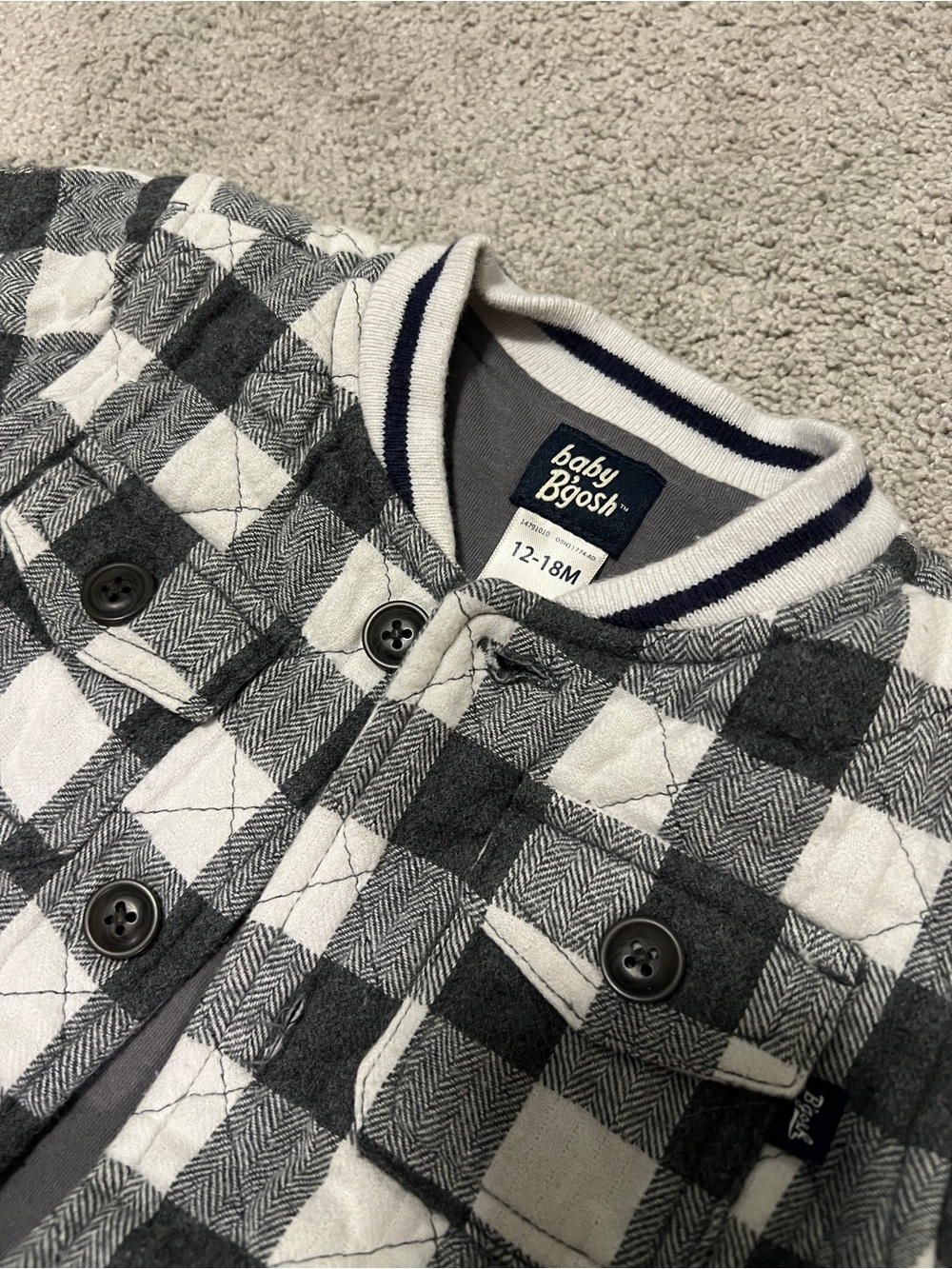 Baby b’gosh Gray & White jacket